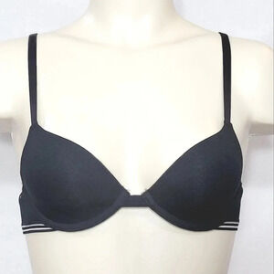 32AA Xhilaration Cotton T-Shirt Convertible UW Bra Ebony Black  New with Tags